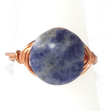 Load image into Gallery viewer, Ring, Size 7.25 - Sodalite &amp; Copper