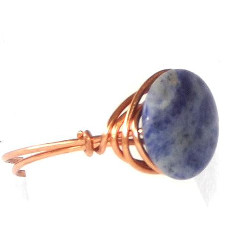 Ring, Size 7.25 - Sodalite & Copper