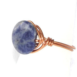 Ring, Size 7.25 - Sodalite & Copper