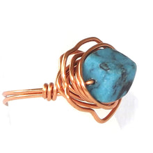 Load image into Gallery viewer, Ring, Size 7 - Turquoise &amp; Copper