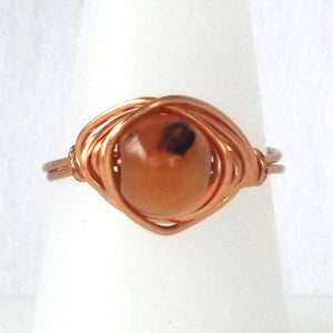 Ring, Size 8.5 - Carnelian & Copper