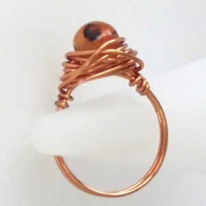 Ring, Size 8.5 - Carnelian & Copper