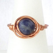 Load image into Gallery viewer, Ring, Size 8.25 - Lapis &amp; Copper