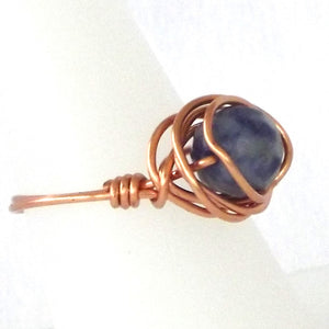 Ring, Size 8.25 - Lapis & Copper