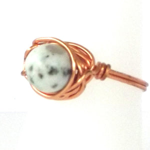 Ring, Size 8.5 - Leopard Jasper & Copper