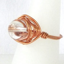 Load image into Gallery viewer, Ring, Size 8.75 - Clear Quartz &amp; Copper