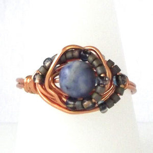 Ring, Size 10 - Lapis & Copper