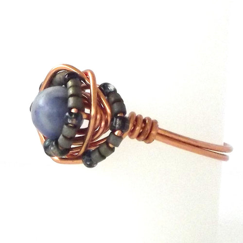 Ring, Size 10 - Lapis & Copper