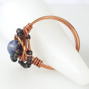 Ring, Size 10 - Lapis & Copper