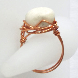 Ring, Size 9.5 - Stone & Copper