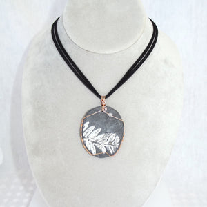 Pteridophyte Fossil Necklace (X-Large) - 300 Million Yrs Old