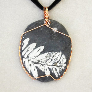 Pteridophyte Fossil Necklace (X-Large) - 300 Million Yrs Old