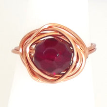 Load image into Gallery viewer, Ring, Size 4.75 - Garnet &amp; Copper