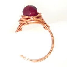 Load image into Gallery viewer, Ring, Size 7.25 - Garnet &amp; Copper