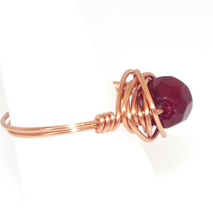 Ring, Size 7.25 - Garnet & Copper