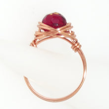 Load image into Gallery viewer, Ring, Size 7.75 - Garnet &amp; Copper