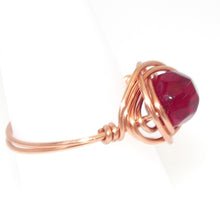 Load image into Gallery viewer, Ring, Size 7.75 - Garnet &amp; Copper