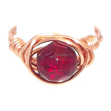 Load image into Gallery viewer, Ring, Size 6 - Garnet &amp; Copper