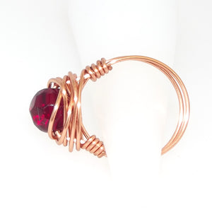 Ring, Size 6 - Garnet & Copper