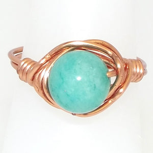 Ring, Size 6 - Amazonite & Copper