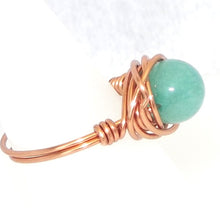 Load image into Gallery viewer, Ring, Size 5 - Amazonite &amp; Copper