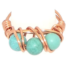 Load image into Gallery viewer, Ring, Size 4 - Turquoise &amp; Copper