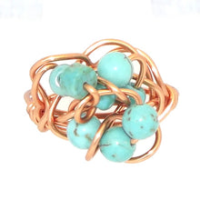 Load image into Gallery viewer, Ring, Size 6.75 - Turquoise &amp; Copper