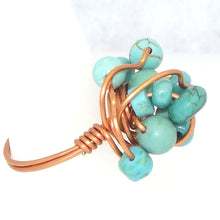 Load image into Gallery viewer, Ring, Size 5 - Turquoise &amp; Copper