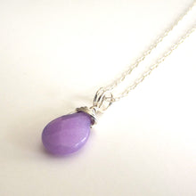 Load image into Gallery viewer, Purple Jade Sterling Necklace