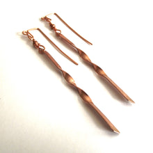 Load image into Gallery viewer, Copper Twist Earrings