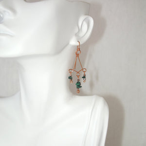 Malachite Chandelier Earrings