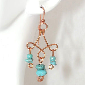 Turquoise Chandelier Earrings