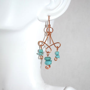 Turquoise Chandelier Earrings