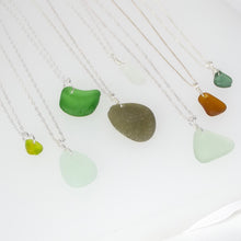 Load image into Gallery viewer, Deep Olive Seaglass Necklace