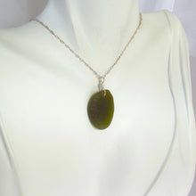 Load image into Gallery viewer, Deep Olive Seaglass Necklace