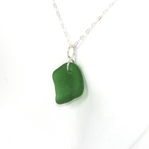 Emerald Green Seaglass Necklace