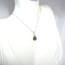 Load image into Gallery viewer, Tiny Teal Seaglass Necklace