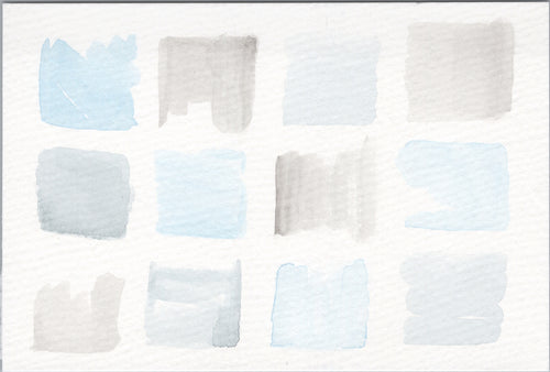 Watercolor Original:  Blue Grey Series Color Block (small)