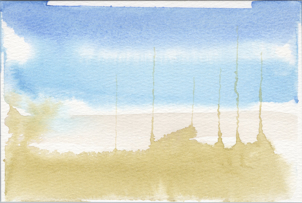 Watercolor Original:  Water Sky Series (small)