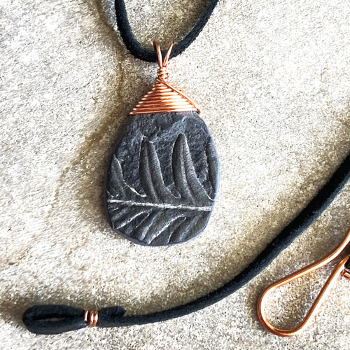 Pteridophyte Fossil Necklace (Small) - 300 Million Yrs Old