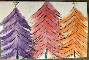 Hand-painted Christmas Cards - Signed Originals