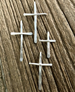 Fused Silver Cross Necklace