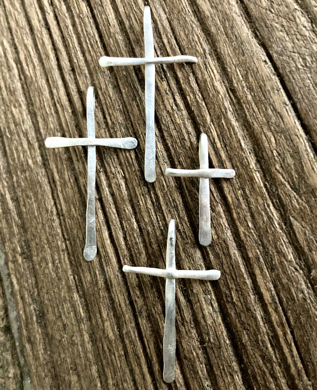 Fused Silver Cross Necklace