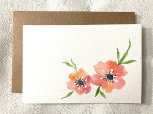 Hand-Painted Cards - Set of 4 - Signed Originals