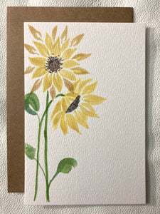 Hand-Painted Cards - Set of 4 - Signed Originals