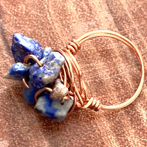 Ring, Size 6.25 - Sodalite & Copper