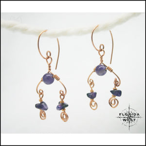 Amethyst Chandelier Earrings - Jewelry Hand Made