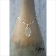 Load image into Gallery viewer, Clear Sea Glass - Copper Wire Wrap - Jewelry Hand Made