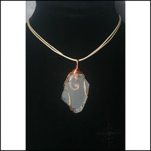 Load image into Gallery viewer, Clear Sea Glass - Copper Wire Wrap - Jewelry Hand Made