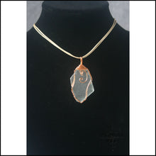 Load image into Gallery viewer, Clear Sea Glass - Copper Wire Wrap - Jewelry Hand Made